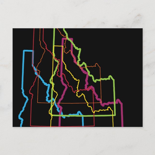 Postal desenfoque del orgullo idaho (Anverso)