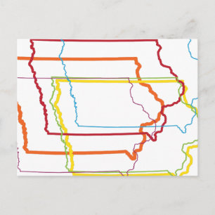 Postal desenfoque del orgullo iowa