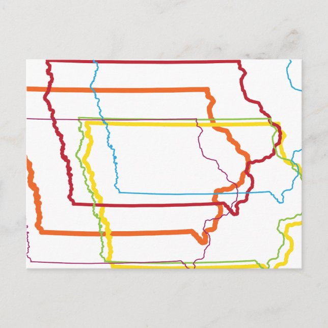 Postal desenfoque del orgullo iowa (Anverso)