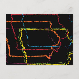 Postal desenfoque del orgullo iowa
