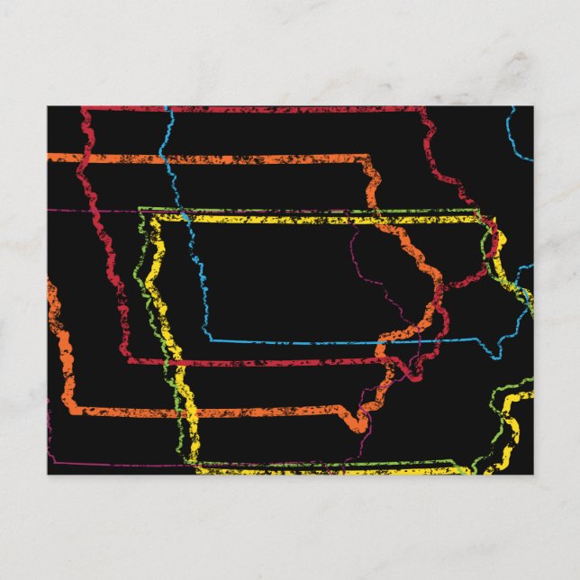 Postal desenfoque del orgullo iowa (Anverso)