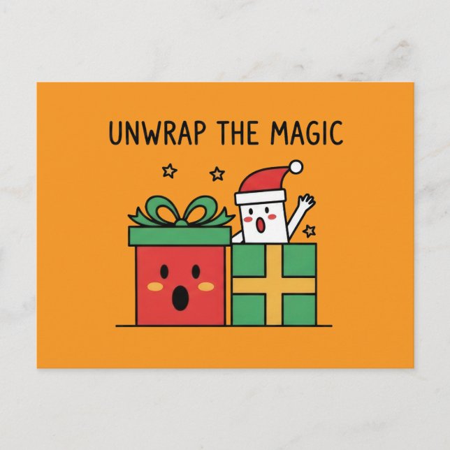 Postal Desenvuelve la Navidad Mágica (Anverso)