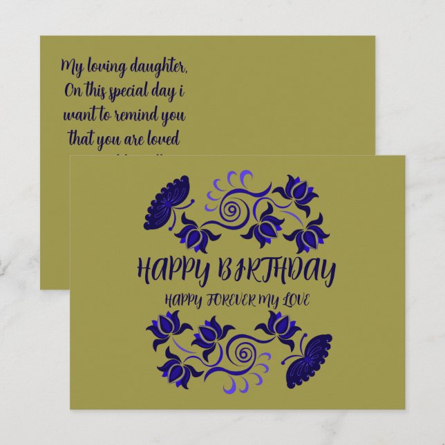 POSTAL DESEO DE CUMPLEAÑOS DE MAMÁ (Anverso / Reverso)