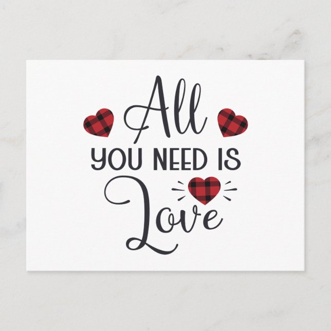 Postal Deseo Feliz Día de San Valentín (Anverso)