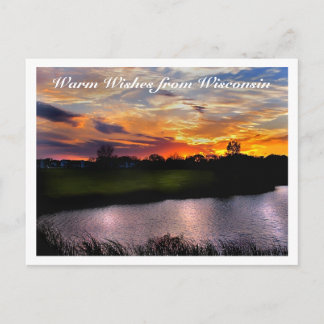 Postal Deseos cálidos de Wisconsin