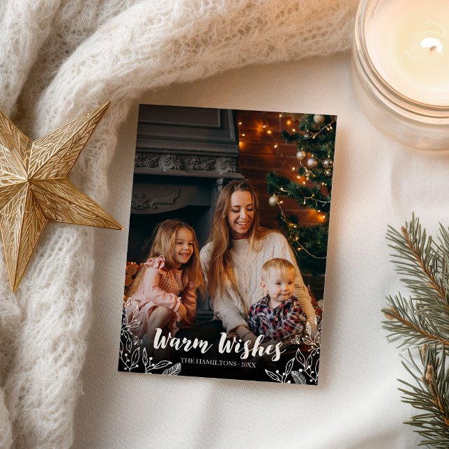 Postal Deseos Cálidos Navidades fotográficos con escritur (Subido por el creador)