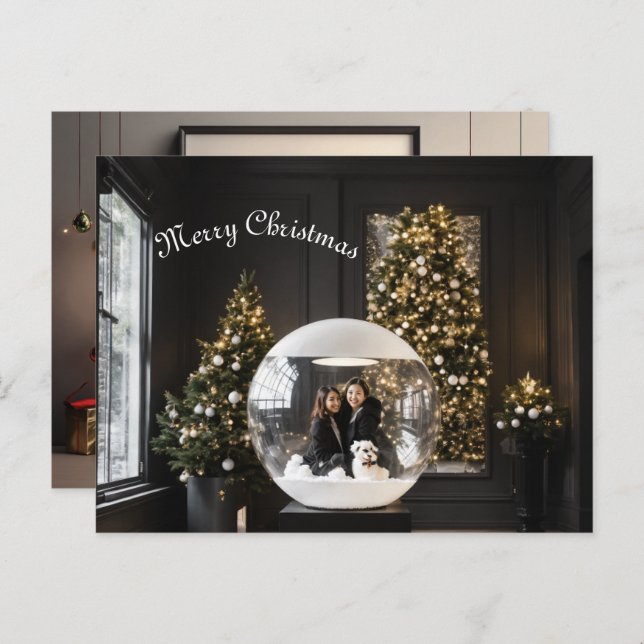 Postal ¡Deseos cálidos y alegría festiva! 🎄 Feliz Navida (Anverso / Reverso)