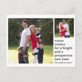 Postal Deseos cálidos y modernos Felices vacaciones de Añ