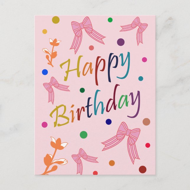 Postal Deseos de cumpleaños (Anverso)