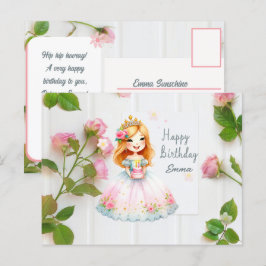 Postal Deseos de Cumpleaños de Princesa