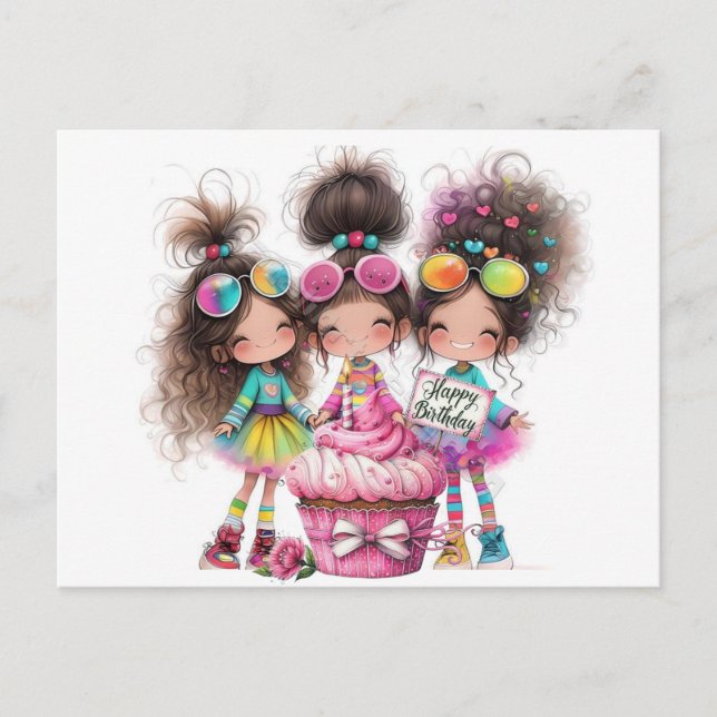 Postal Deseos de Feliz Cumpleaños (Anverso)