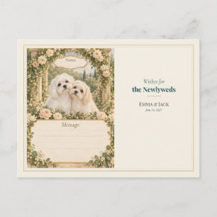 Postal Deseos de Libro de Invitados de Boda de Maltés