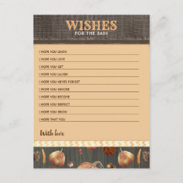 Postal Deseos De Los Niños De La Calabaza De Caída Baby S