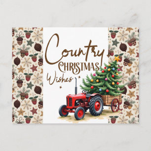 Postal Deseos de Navidad en el campo