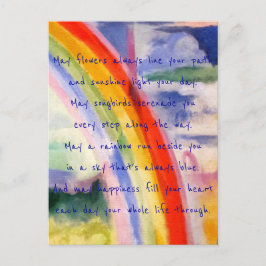Postal Deseos del arcoiris (alternativa 3)