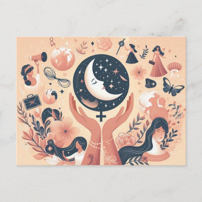 Postal Deseos del Día Internacional de la Mujer (Anverso)