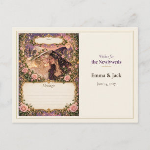 Postal Deseos del Libro de Invitados de Boda de Bruja