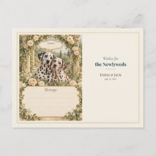 Postal Deseos del Libro de Invitados de Boda de Dálmata