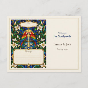 Postal Deseos del Libro de Invitados de Boda de Loro