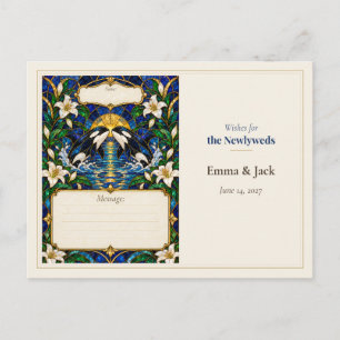 Postal Deseos del Libro de Invitados de Boda de Orca