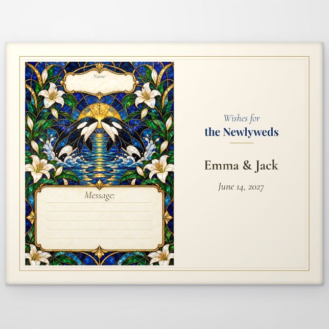 Postal Deseos del Libro de Invitados de Boda de Orca (Subido por el creador)