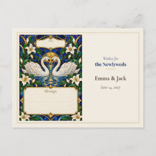 Postal Deseos del Libro de Invitados de Boda del Cisne