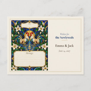 Postal Deseos del Libro de Invitados de Boda del Gallo