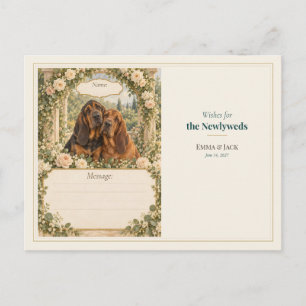 Postal Deseos del Libro de Invitados de Boda del Sabueso
