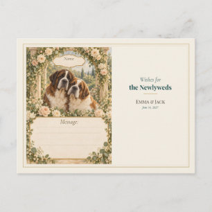 Postal Deseos del libro de invitados de boda del San Bern