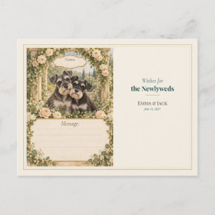 Postal Deseos del libro de invitados de boda del Schnauze
