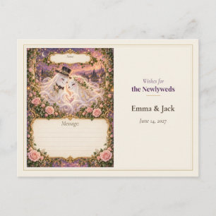 Postal Deseos del Libro de Invitados de Boda Fantasma