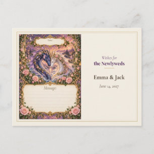 Postal Deseos del Libro de Invitados de Boda Leviatán