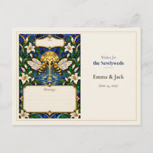 Postal Deseos del Libro de Invitados de la Boda de Abejas
