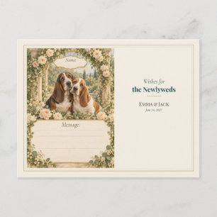 Postal Deseos del libro de invitados de la boda del Basse