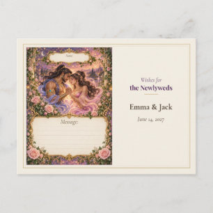 Postal Deseos del Libro de Invitados de la Boda del Genio