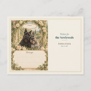 Postal Deseos del libro de invitados de la boda del Schna