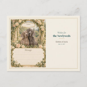 Postal Deseos del libro de invitados de la boda del Weima