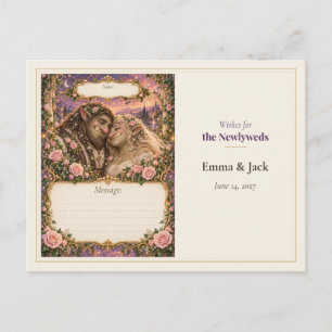 Postal Deseos del libro de invitados de la boda Troll