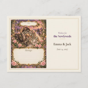 Postal Deseos del libro de invitados de la boda Zombie