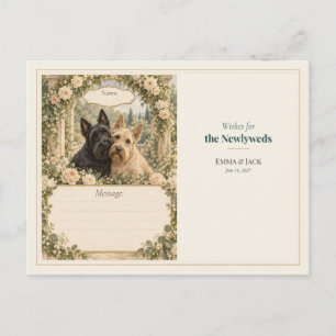 Postal Deseos del Libro de Invitados del Terrier Escocés 