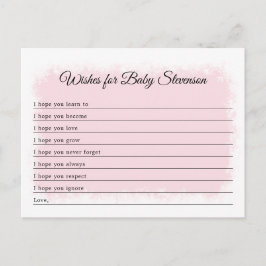 Postal Deseos para el bebé, el invierno Baby Shower, cual