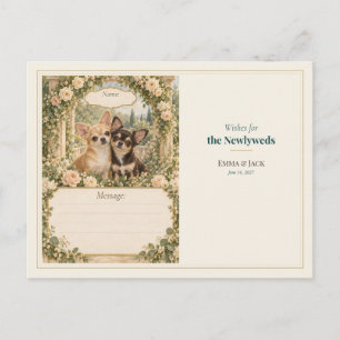 Postal Deseos para el Libro de Invitados de Boda de Chihu