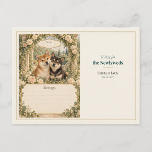 Postal Deseos para el Libro de Invitados de Boda de Shiba