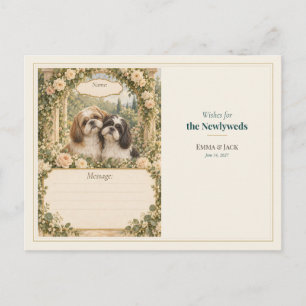 Postal Deseos para el Libro de Invitados de Boda de Shih