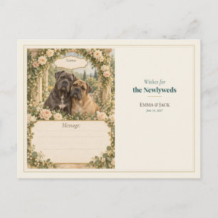 Postal Deseos para el Libro de Invitados de Boda del Cane