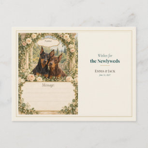 Postal Deseos para el Libro de Invitados de Boda del Dobe