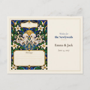 Postal Deseos para el Libro de Invitados de la Boda de Pu