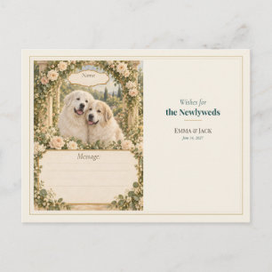 Postal Deseos para el Libro de Invitados de la Boda del G