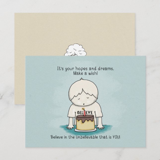 Postal Deseos son esperanzas y Dreams Postcard (Anverso / Reverso)
