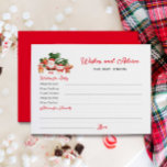 Postal Deseos y consejos de Santa Baby Shower<br><div class="desc">Combinando el encanto festivo de los Navidades,  esta "Tarjeta de Deseos y Consejos para el Bebé" de Santa Baby Shower será un placer para los años. Artículos coincidentes en nuestra colección de Navidades Santa Baby Shower - Diseño de Fiestas Cava.</div>